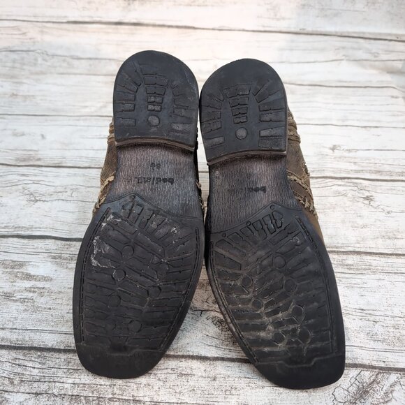 Bed Stu Revolution Men’s Brown Leather Western Ankle Boots Size 8.5 - Picture 7 of 9